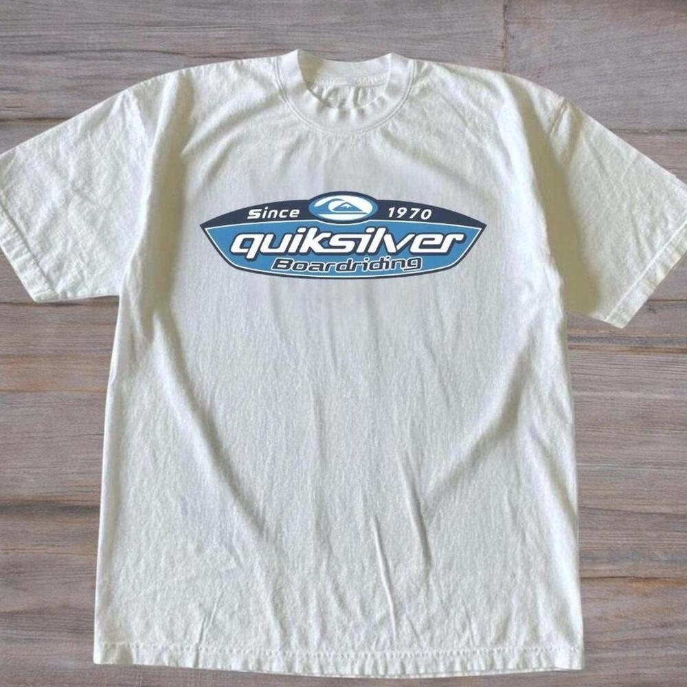 Gildan Men White T-Shirt, Quiksilver White Surf Tee Re Shirt